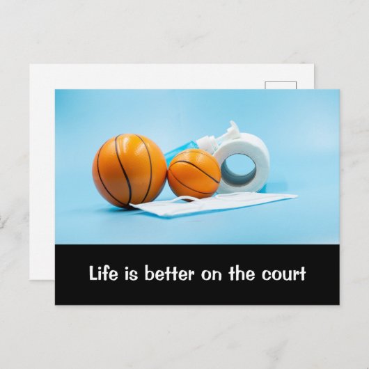 バスケットボールライフはコートの方が良い ポストカード (正面/裏面)