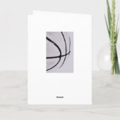 バスケットボールライン – およびテクスチャアーバントレンディー サンキューカード (裏面)