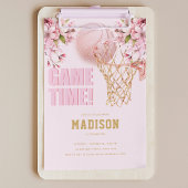 バスケットボールラグジュアリーガール誕生日ピンク金ゴールド 招待状