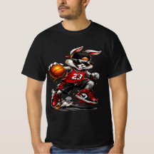 バスケットボールラビットストリートスタイルグラフィックTシャツ