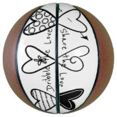 バスケットボールラブブラックハート共有ザラブ バスケットボール (縦)