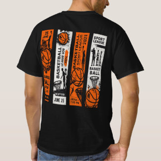 バスケットボールリーグバックプリントTシャツ Tシャツ
