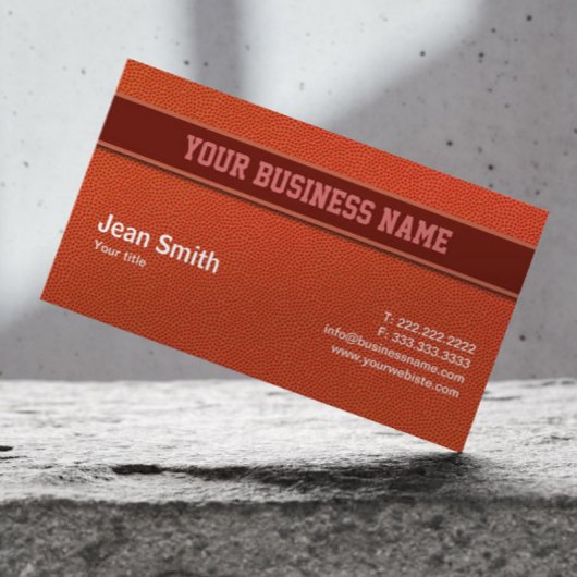 バスケットボールレザーテクスチャコーチ 名刺