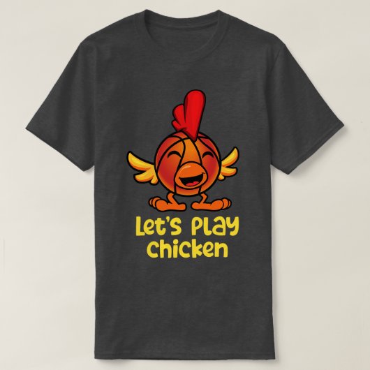 バスケットボールレチ遊チキン Tシャツ (デザイン正面)