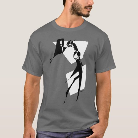 バスケットボールレトロホワイト Tシャツ (正面)