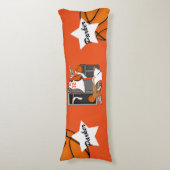 バスケットボールロッカールームのカスタムプレーヤーの名前番号 ボディピロー (正面縦)