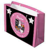 バスケットボールロッカールームのカスタムプレーヤーの名前番号 ラージペーパーバッグ (裏面アングル)