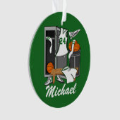 バスケットボールロックカスタムエラーのプレーヤー名 オーナメント (正面)