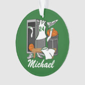 バスケットボールロックカスタムエラーのプレーヤー名 オーナメント (正面)