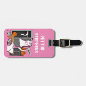 バスケットボールロックカスタムエラーのプレーヤー名 ラゲッジタグ (正面横)