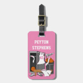 バスケットボールロックカスタムエラーのプレーヤー名 ラゲッジタグ (正面縦)