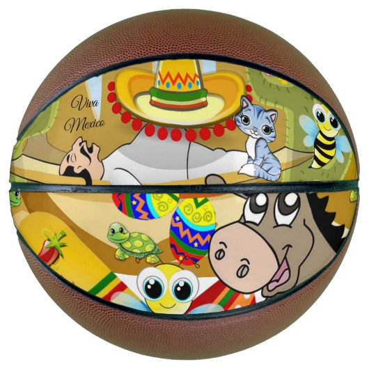 バスケットボールヴィバメキシコマンソンブレロドンキー バスケットボール (正面)