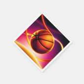 バスケットボールヴィヴィヴィッドスポーツハッピーバースデーパーティー スタンダードカクテルナプキン (角)