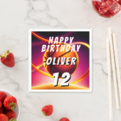 バスケットボールヴィヴィヴィッドスポーツハッピーバースデー スタンダードカクテルナプキン (インサイチュ)