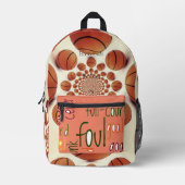 バスケットボール万華鏡のように千変万化するパターンチャンピオンズゲーム プリントバックパック (正面)
