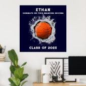 バスケットボール上級卒業おめでとうポスター ポスター (ホームオフィス)