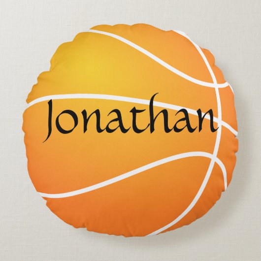 バスケットボール円枕 ラウンドクッション (正面)