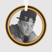 バスケットボール写真テンプレートクリスマスオーナメント オーナメント (裏面)