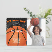 バスケットボール写真招待状 招待状 (スタンド正面)