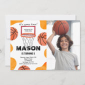 バスケットボール写真招待状 招待状 (正面)