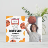 バスケットボール写真招待状 招待状 (スタンド正面)