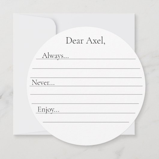 バスケットボール卒業ゲストブックアドバイスカード 招待状 (裏面)