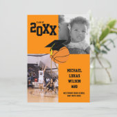 バスケットボール卒業スポーツオレンジ発表 招待状 (スタンド正面)