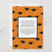 バスケットボール卒業スポーツオレンジ発表 招待状 (裏面)