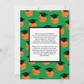 バスケットボール卒業スポーツグリーン発表 招待状 (裏面)