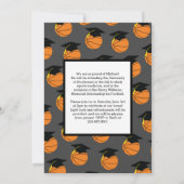 バスケットボール卒業スポーツグレー発表 招待状 (裏面)