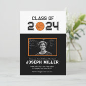 バスケットボール卒業パーティー招待状クラス 招待状 (スタンド正面)