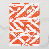 バスケットボール卒業式コートを帽子まで 箔招待状 (裏面)