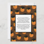 バスケットボール卒業式スポーツブラウン発表 招待状 (裏面)