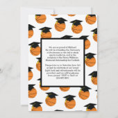 バスケットボール卒業式スポーツ白黒 招待状 (裏面)