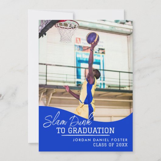 バスケットボール卒業発表招待状 招待状 (正面)