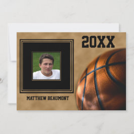 バスケットボール卒業発表 招待状