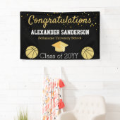 バスケットボール卒業祝いのバナー 横断幕 (インサイチュ)