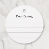 バスケットボール卒業記念パーティーの招待券のご挨拶 フェイバータグ (裏面)