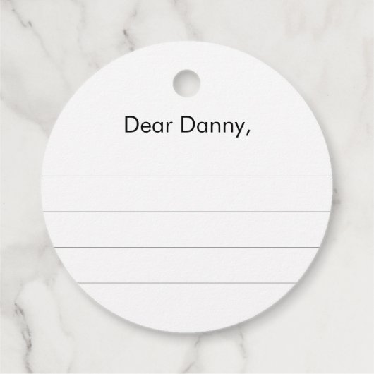 バスケットボール卒業記念パーティーの招待券のご挨拶 フェイバータグ (裏面)