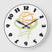 バスケットボール及び網時計 ラージ壁時計 (正面)