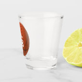 バスケットボール名とナンバーショットパーソナライズされたガラス ショットグラス (右)