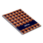 バスケットボール名パーソナライズされたの緩和曲線 ノートブック (右側)