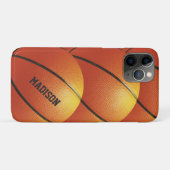 バスケットボール名前をカスタムするの電話ケース Case-Mate iPhoneケース (裏面(横))