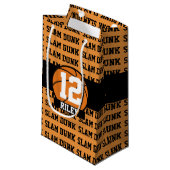 バスケットボール名前をカスタムするエイジスラムダンク スモールペーパーバッグ (正面アングル)