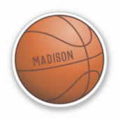 バスケットボール名前をカスタムする シール (正面)