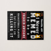 バスケットボール名&番号おもしろいミーム ジグソーパズル (横)