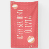 バスケットボール図解入りの、写真付きのパーティーカスタムバナー 横断幕 (縦)