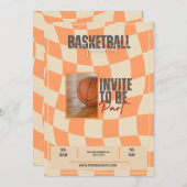 バスケットボール大会 招待状 (正面/裏面)