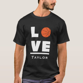 バスケットボール大好きカスタムネーム Tシャツ