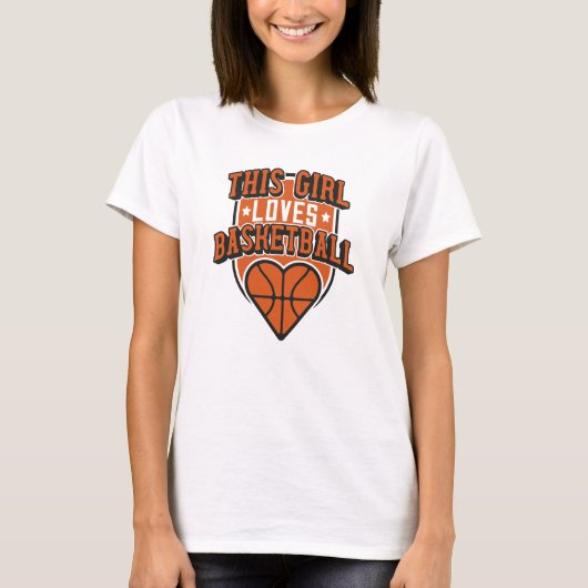 バスケットボール大好き女子 Tシャツ (正面)